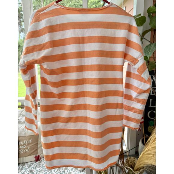 Crown & Ivy “Hello Sunshine” Striped Cotton Pullover Size Small - Picture 3 of 4